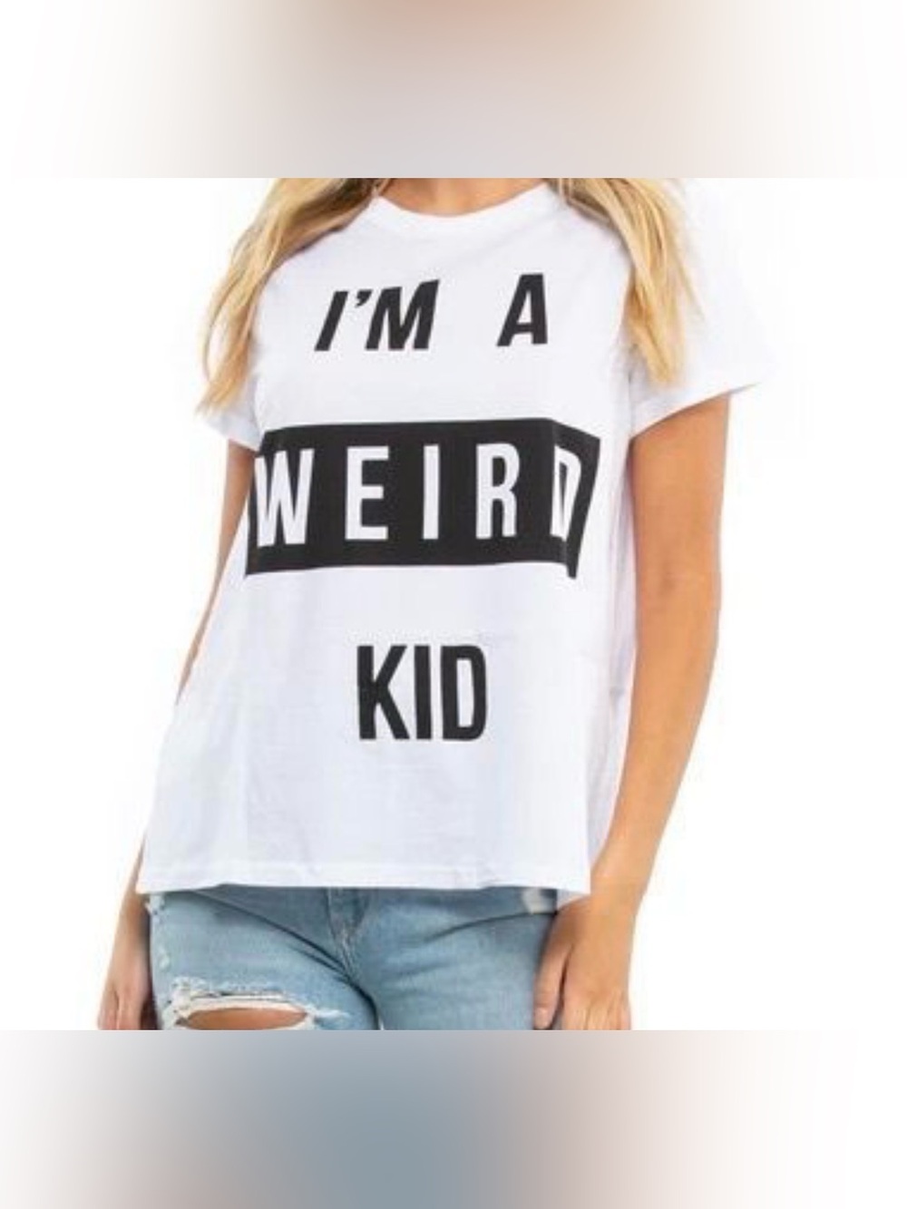Mink Pink I’m a Weird Kid Graphic Tee - Size M - NWT